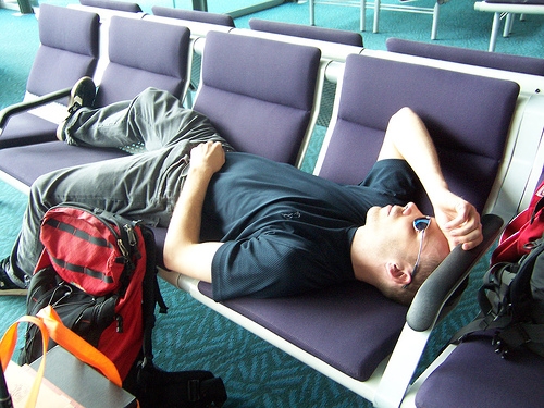 sleeping-at-the-airport